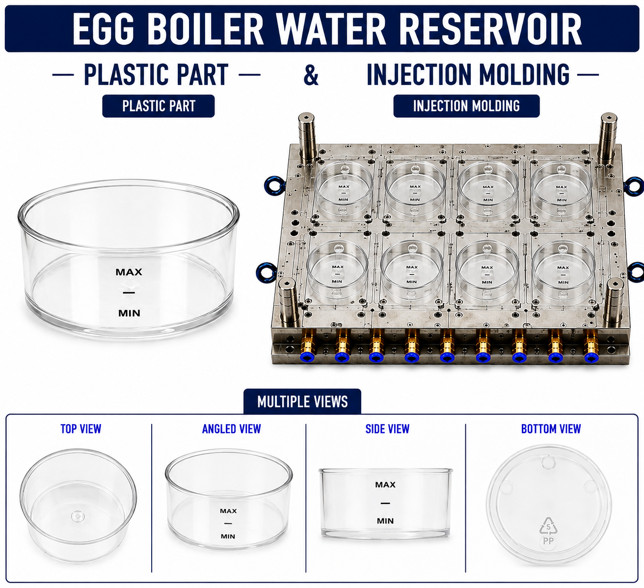 Egg Boiler Plastic Water Reservoir Mould and Moulding Service